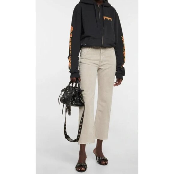 CITIZENS OF HUMANITY Daphne Crop Jeans in Ecru High Rise Minimalist Preppy - Picture 2 of 15